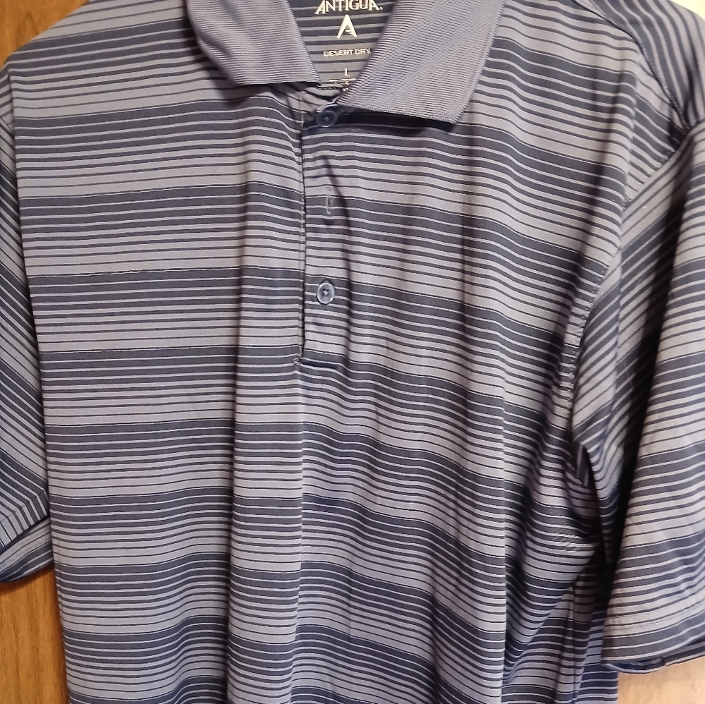 Antigua Blue Polo Shirt with Classic Design There Priced Separately